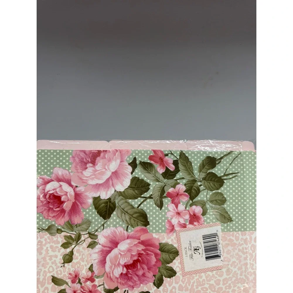Ana Grace Collection 3 Pack Decorative File Folders Floral Leopard Polka Dot